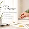 Urban Deco 24PK Table Number Holders Place Card Holders 12 Inch Table Card Holders Steel Card Holders for Photos, Food Signs, Memo Notes, Weddings, Restaurants, Birthdays (Gold 24PK) - 2