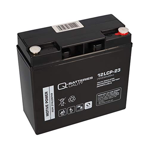 Batería de plomo 12 V 23 Ah AGM batería equivalente a 17 Ah 18 Ah 20 Ah 22 Ah 19 Ah Tipo de ciclo AGM – Deep Cycle VRLA conexión roscada M5