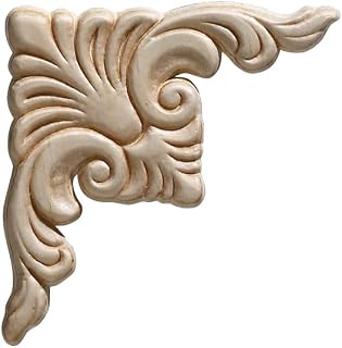 Birch Acanthus Corner Onlay Ornament Moulding (2-Pack) 7/32 in. x 3-3/4 in. x 3-3/4 in.