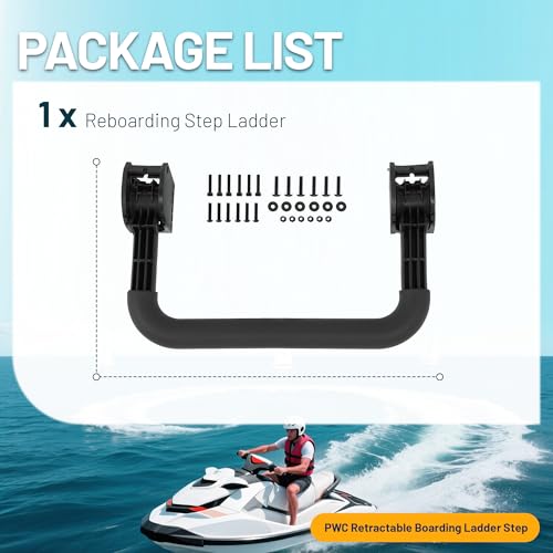 WUTIST Reboarding Step Ladder Compatible with 2014-2018 Sea-Doo GTI / 130 / S/SE 130 / SE 155 / GTR 215 230 / GTX S 155 Replacement for 295100742 295100552 Retractable Spring-Loaded Boarding Ladder