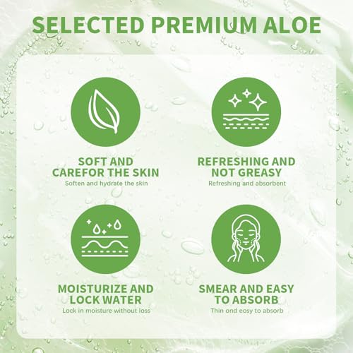 Xdealcozyxc 8 Pcs Aloe Vera Skincare Set, Pamper Skin Care Teenage Gift Sets for Women, Green - Image 4