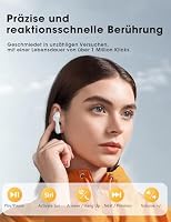 ZZU Bluetooth Kopfhörer, Kopfhörer Kabellos Bluetooth 5.4,2026 in Ear Kopfhörer mit 4 ENC Noise Cancelling Mic, LED Anzeige & 48 Std Spielzeit, HiFi Tiefer Bass, Wasserdicht Sports Earbuds Weiß – Ansicht 7