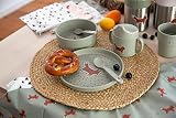 LÄSSIG Miska dla dzieci, bez melaminy, nie zawiera BPA, do mycia w zmywarce i kuchenki mikrofalowej/miska Little Forest Fox
