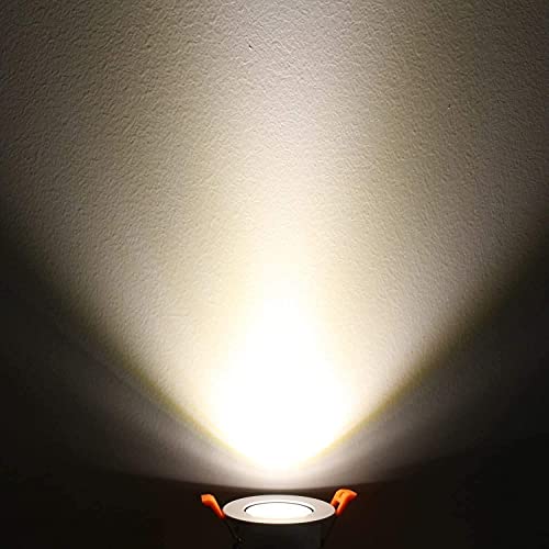 LightingWill 2inch LED Dimmable Downlight, 3W COB Recessed Ceiling Light, Natural White 4000K-4500K, CRI80, 25W Halogen Bulbs Equivalent, Black (10 Pack) by LightingWill - Used condition - Image 7