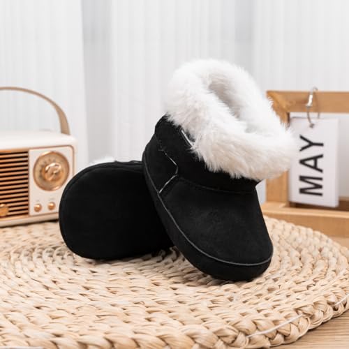 Image of Meckior Baby Girls Cowboy Tassel Boots Side Zipper Moccasins Soft Bottom Non-Slip Toddler Shoe