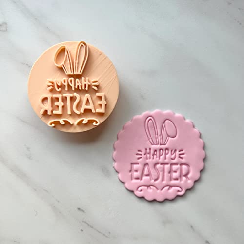HAPPY EASTER WITH BUNNY EARS EMBOSSER 60MM