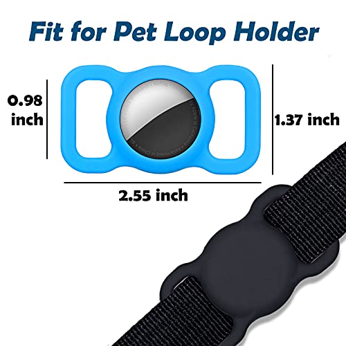 2 Pack Silicone Protective Case for Apple Airtag, Anti Lost GPS Tracker Cover, Adjustable Pet Dog Cat Collar Locator Holder Accessories for Children Elderly Bags - Image 3