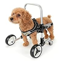 Amazon.co.jp: 犬 車椅子 前足用 歩行器 4 輪タイプ 高さ・横幅調整