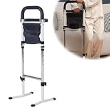Aufstehhilfe für Senioren, 5-stufig Höhenverstellbare Gehhilfe für Senioren, Aufstehhilfe Bett mit Anti-Rutsch-Füßen & Aufbewahrungstasche, für mehr Sicherheit und Komfort beim Aufstehen aus Bett Sofa