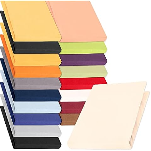 aqua-textil Pur Fitted Sheet Divan Water Beds Cotton 180x200-200x220 cm ecru Cover