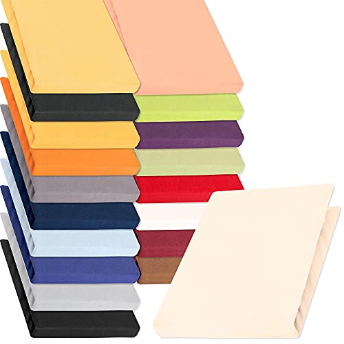 Vision - Spannbettlaken 160x200cm - Beige - 100% Baumwolle 6 aqua-textil Pur Jersey Spannbettlaken 140x200-160x220 cm Natur beige Wasserbett Boxspringbett 160g/qm Mako Baumwolle