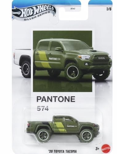 Image of Hot Wheels Silver Series Pantone 574 1:64 Scale '20 Toyota Tacoma for 3 Years & Above 1 /6 (Green)