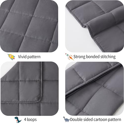HOSUKKO Weighted Blanket - 2 lbs Grey Heavy Blanket, 36"x48", Small Size Breathable Lap Blanket by HOSUKKO - Image 2