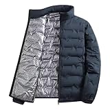 Men Down Jacket Outdoor Windproof Outerwear Winter Casual Warm Thicken Male Fashion Stand Collar Down Coats,Blue,4XL