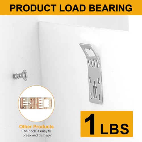 Image of MorningRo 100-pack Nailess Foam Board Hangers, Press-in Sawtooth Picture Frame Clips, Metal Poster Wall Hanging Hooks for Foamcore & Corrugated Backing, Supports 1 lb, Silver (1.5 x 0.5 in)