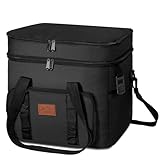 Ainiv 24L Kühltasche Groß Faltbar, Lunchbox Tasche, Tragbare Kühlbox Auslaufsicher mit Schulterriemen, Groß Picknicktasche, Thermotasche für Camping Grillen Outdoor Reisen Picknick Arbeit Büro