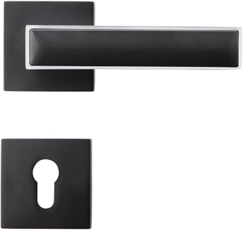 Black Split Lock Magnetic Silent Room Indoor Door Lock Bedroom zinc Alloy Handle Lock Hardware Lock(Zinc Alloy CA06 217)