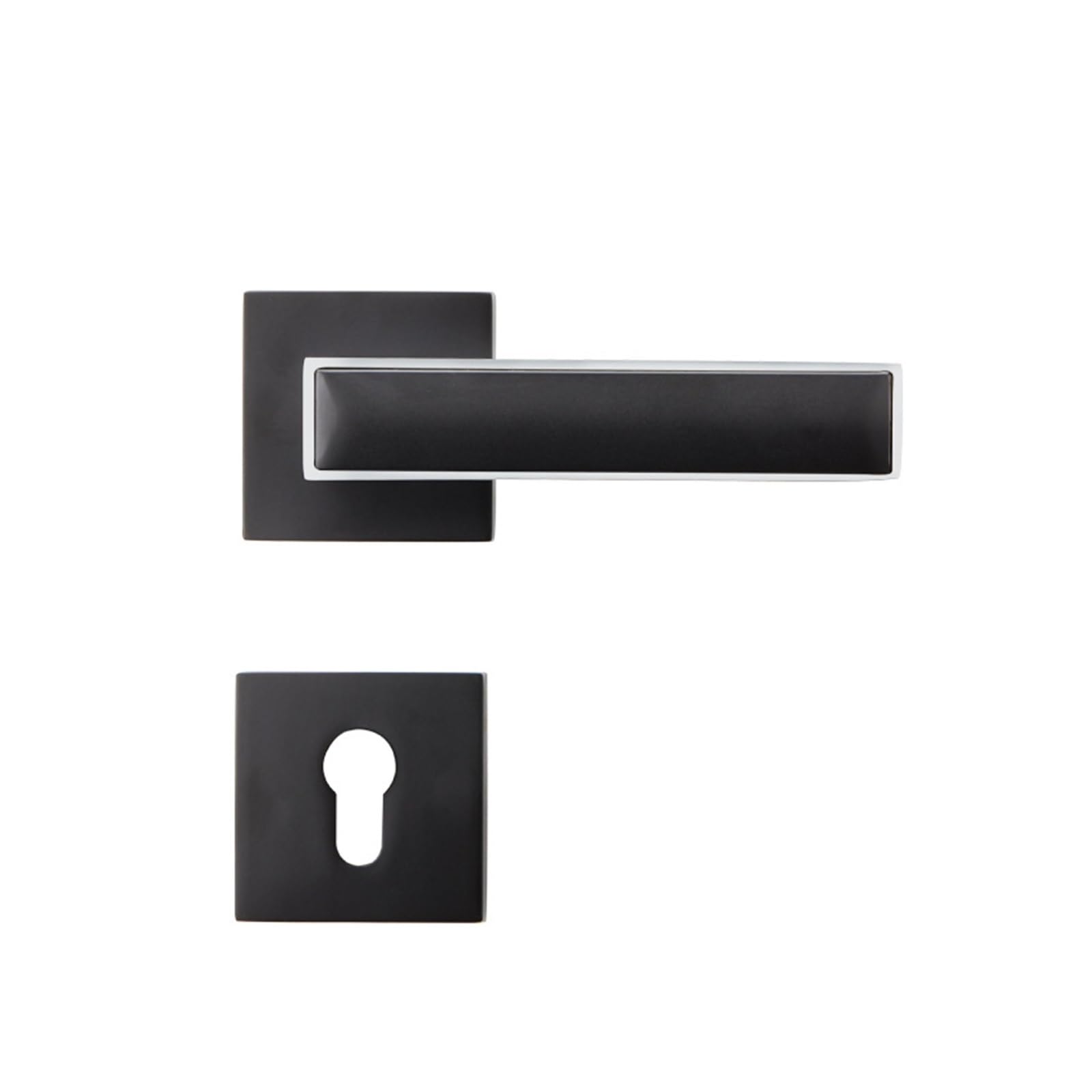 NYRXRYTCA Black Split Lock Magnetic Silent Room Indoor Door Lock Bedroom zinc Alloy Handle Lock Hardware Lock(Zinc alloy CA06 217)