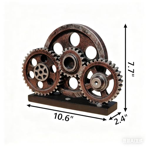 Estatua decorativa steampunk cobre antiguo 10.6x7.7x2.4 in miniatura 2