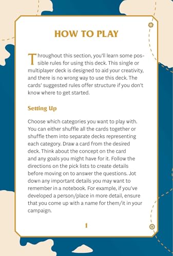 Image of The Ultimate RPG Worldbuilding Deck: 75 Cards to Create and Customize Your Own Game World (Ultimate Role Playing Game Series)