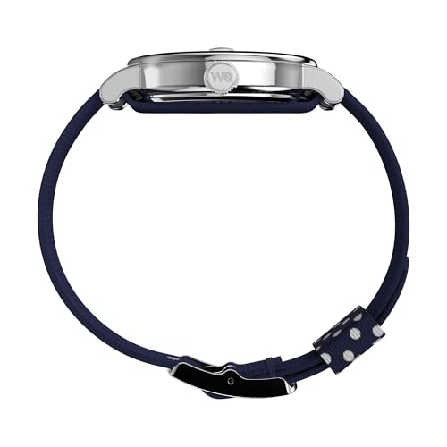 Timex Women's Weekender 40mm Watch - Blue Strap White Dial Silver-Tone Case by Timex - Used condition - Image 2