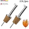 12 Beccucci Versatori Per Bottiglie In Acciaio Inox 304 Con Spazzola Pulente, Anti-Goccia, Per Olio, Vino E Liquori