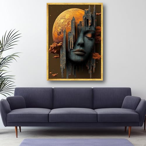 Tableau sur toile surréaliste grand format 80 x 110 cm - 4