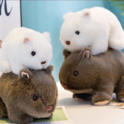 TOPLITHE Niedliches Wombat Plüschtier, Kuscheliges Wombat Plüschtier Weiches Kuscheltier Geschenk for Kinder Jungen Mädchen Geburtstag, Weihnachten(Brown,18CM/7IN)