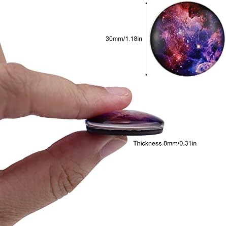 UBERMing 26 Pcs Fridge Magnets 30mm Planetary Decorative 3D Glass Magnets Magnetic Whiteboard Magnets for Photo Map Kid's Drawing Arts Crafts Office Organizing