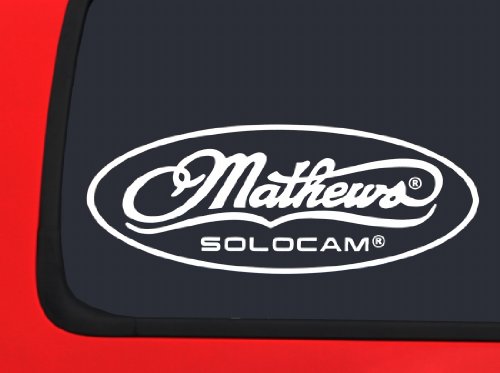 Mathews Solocam Logo'd - Archery - White Hunting window decal sticker
