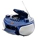 Memorex AM/FM Top Loading Cassette CD Player | Portable Stereo with Programmable Memory | Auxiliary Input, Auto-Stop Deck and LED Display (Blue)