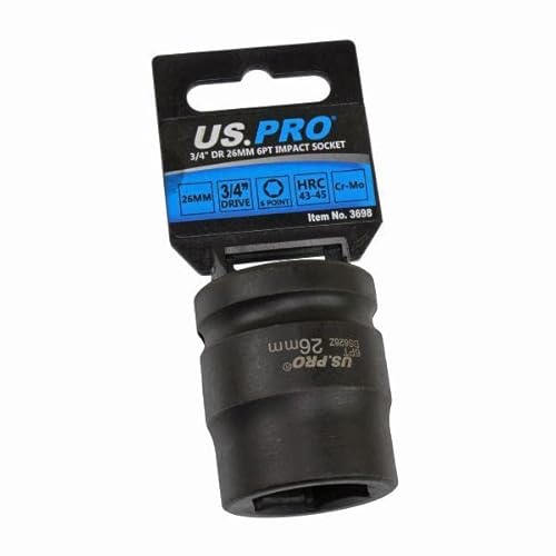Us Pro Tools 26Mm 3/4" Dr 6 Point Impact Socket 3698