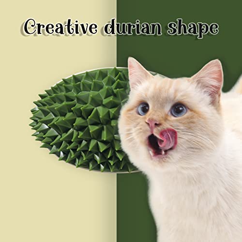 Nvted Cat Multifunction Brush, Durian Shaped Corner Tickler Cat Mint Self Hi Toy Hair Remover Furniture Protector Kittens Scratch Board Sisal Cat Scratching Pad Wall Mounted For Indoor Cats (Green) #TOP4