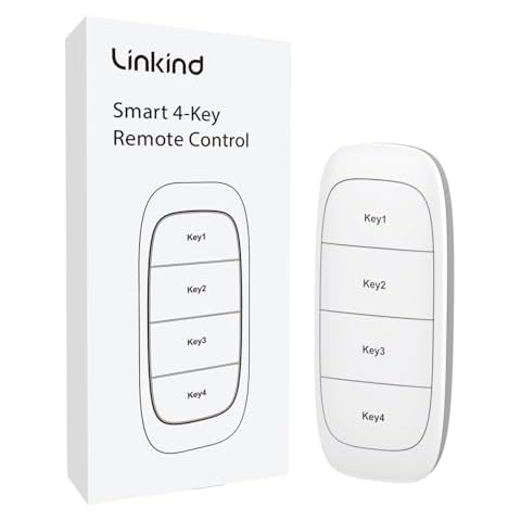 Linkind Plug Remote, Exclusive for Linkind/AiDot Smart Plug, Bluetooth Switch, Smart Outlet, Remote Button Control, On Off Power Switch, 98FT RF Range, Wire-Free, 1 Pack Cover