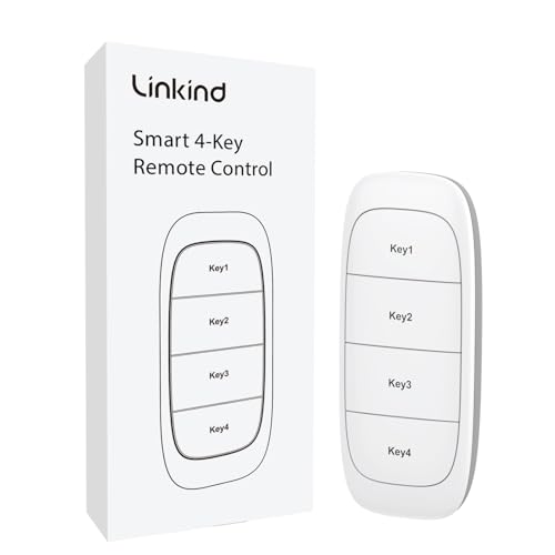 Linkind Plug Remote, Exclusive for Linkind/AiDot Smart Plug, Bluetooth Switch, Smart Outlet, Remote Button Control, On Off Power Switch, 98FT RF Range, Wire-Free, 1 Pack by Linkind - Used condition - US$8.44