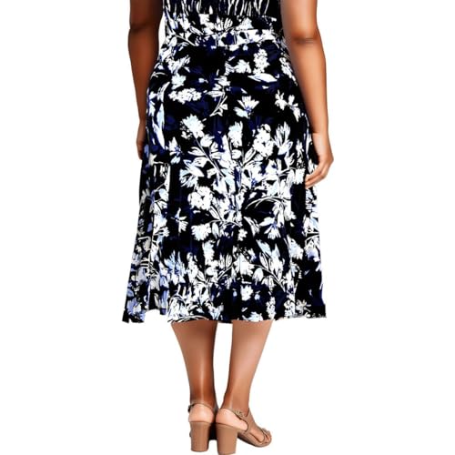 Kasper Women's Midi Flare Skirt-Printed Ity2