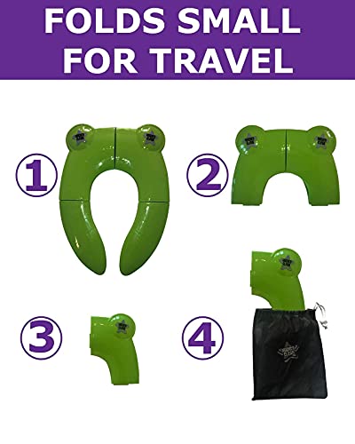 Mighty Clean Baby Potty Training Pack - 24 Disposable Toilet Seat Covers And Folding Travel Potty Seat #TOP2