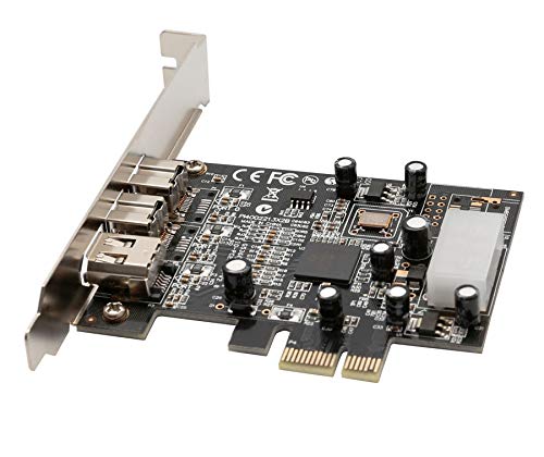 Syba Sy-Pex30016 3 Port Ieee 1394 Firewire 1394B & 1394A Pcie 1.1 X1 Card Ti Xio2213B Chipset Requires Legacy Driver For Windows 8 10 #TOP4