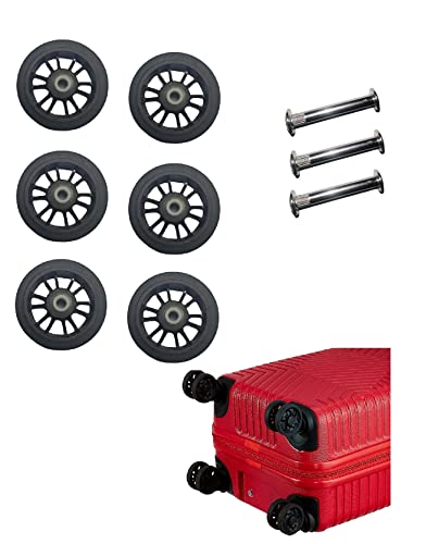 Image of Luggage Wheels Only for Replacement and Repair for VIP, Safari, Skybag, Amrican Tourister Suitcases for 8 Wheeler Luggage (6 Wheel)