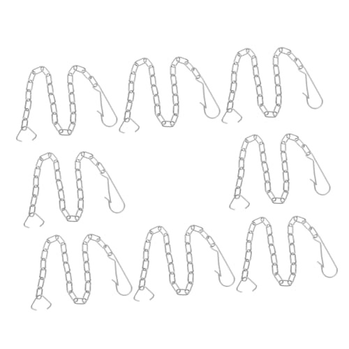 Frcolor 8個ステンレス製トイレ排水?チェーン 耐久性フラッパーリフトチェーン トイレタンクレバー交換用 家 ホテル用補修パーツ