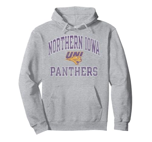 Northern Iowa Panthers Vintage Worn Gray Officially Licensed Pullover Hoodie