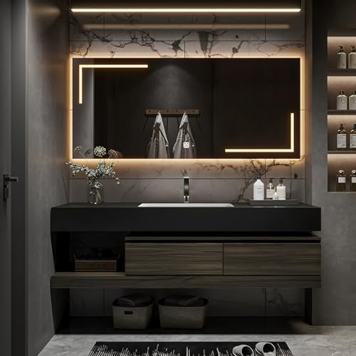 48IN Modern Bathroom Vanity Single Sink, Floating Bathroom Cabinet Set