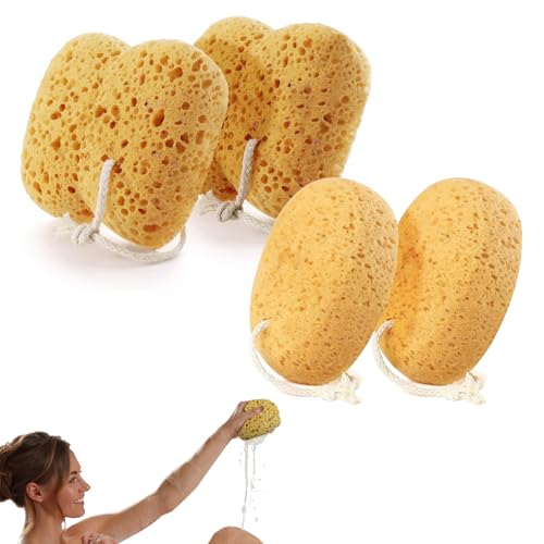 Funnaura 4 Pcs Shower Sponge for Body Bath Men Women