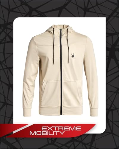 Spyder Men's Active Hoodie - Peached Super Plush Full Zip Up Hoodie Sweatshirt - Warm Outdoor Pullover Hoodies for Men (S-XL)3