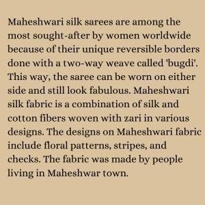 Eddika navy blue maheshwari silk saree – image 3