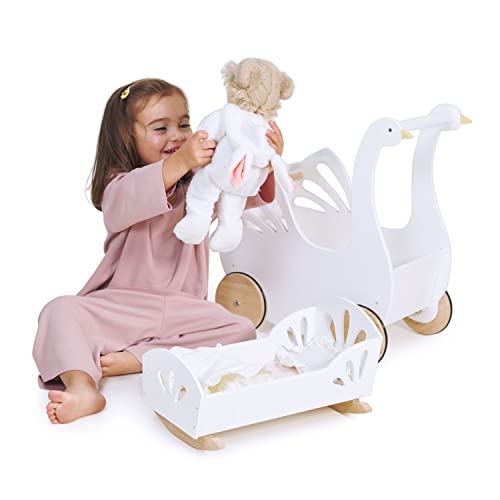 Tender Leaf Toys - Sweet Dreams Dolly Bed - Wooden Baby Doll Rocking Cradle with Bedding and Accessories - Encourages Love and Nurturing Play for Boys and Girls - Age 18m+ - Thumbnail 6