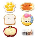 5 Piezas Juguetes Anti Estrés, Figuras Kawaii Suaves, Formas Táctiles Divertidas para Relajación, Regalo Original para Adultos y Amigos, Coleccionables y Decoración de Oficina