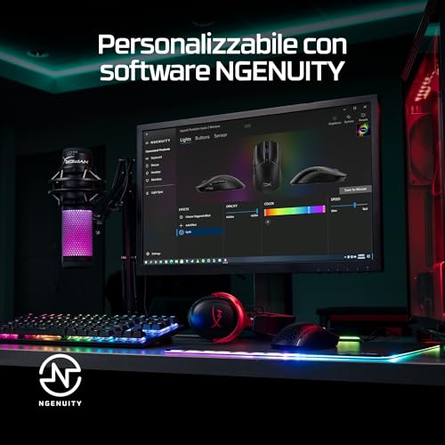 Pulsefire Haste, Mouse Gaming Senza Filo, Connettività 2,4 GHz e BLE, Illuminazione RGB, 6 Tasti Programmabili, 26000 DPI, Resistenza fino a 100 Milioni di Clic, Batteria fino a 100 Ore, Nero - Mouse gaming - Immagine 9