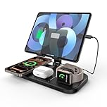 Wireless Charger for Apple, 4 in 1 Wireless Charger for Apple Charging Station for iPhone 16/17/15/14/13/12/11, Charging Dock for iWatch 10/9/8/7/6/5/SE/4/3, AirPods 4/3/2/Pro, Charge for iPad