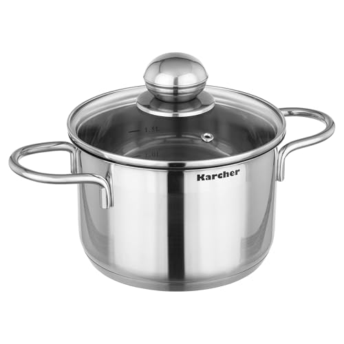 Karcher 113577 Set Di Pentole Jette (14 Pz., Incl. 5 Coperchi In Vetro, Acciaio Inox, Adatto Ai Piani A Induzione E Lavabile In Lavastoviglie) - 18